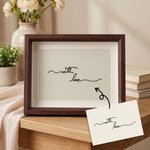 Personalized Handwriting Embroidery Frame Wedding Vow Gift Love Letter Keepsake Birthday Anniversary for Newlyweds Family