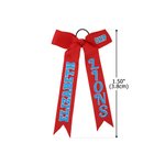 Personalized Multicolor Glitter Long Tail Hair Bow with Text Hair Accessories Game Day Gift for Cheerleaders