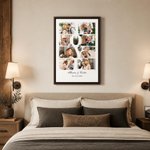 Personalized Love 8 Photos Collage Canvas Prints with Name and Text Wall Decor Ship from USA Wedding Anniversary Gift for Newlywed Couple