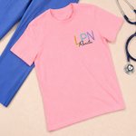 Personalised LPN Multi-Colour Embroidered T-shirt Sweatshirt Hoodie with Name and Title Daily Wear Nurses Day Birthday Gift for Nurse Doctor Friend