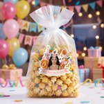 Personalised Funny Photo Balloon Birthday Hat Crown Sticker Label with Text Birthday Party Decoration Favor for Kids