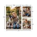Personalized Minimalist Photos Set of 3 Wrapped Canvas Print Gallery Wall Display Ship from USA Home Decor Housewarming Anniversary Gift for Family