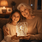 Personalised Daisy Simple Line Drawing Acrylic LED Night Light with 1-16 Names and Nickname Room Decor Mother's Day Birthday Gift for Grandmother