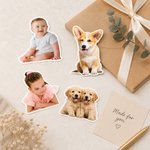 Etiquettes photo autocollantes imperméables personnalisées Décoration cadeau Fête d'anniversaire Favors pour la famille Amis