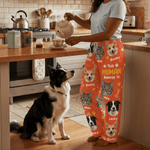 Personalized Paw Bone Print Soft Pajama Pants with 1-5 Photos Name and Title Daily Wear Birthday Gift for Pet Lovers Friends