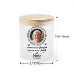 Personalised Butterfly Photo Text Name Year Candle Jar with LED Candle and Wood Lid Memorial Sympathy Gift for Family Friends