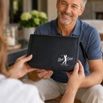 Personlig Best Dad By Par Figure Silhouette Golf Tool Oppbevaringspose med foto og tittel farsdag bursdagsgave til familiefar golfelskere