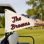 Personalized Multicolor Chenille Embroidery Family Surname Pennant Engagement Wedding Party Gift for Couples Newlyweds