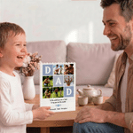 Personalised Dad Photo Rectangle Building Brick Puzzle with 6 Photos Text and Name Father's Day Gift for Dad Husband