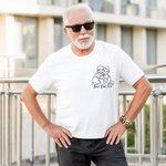 Personalised Simple Line Drawing Style Photo Comfortable T-shirt Sweatshirt with Text Daily Wear Father's Day Birthday Gift for Father Family Grandad