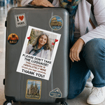 Personalised Don't Take The Luggage Photo Design Waterproof  Luggage Stickers with Text Daily Use Travel Birthday Gift for Traveller Family Friend