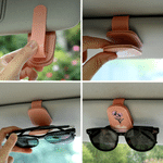 Personalized Multicolor Birth Flower PU Leather Car Sunglass Holder with Name Daily Use Birthday Gift for Woman Man