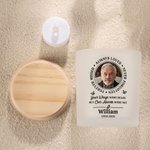Personalised Butterfly Photo Text Name Year Candle Jar with LED Candle and Wood Lid Memorial Sympathy Gift for Family Friends