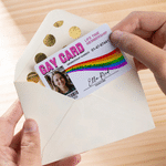 Personalized Rainbow Membership Photo Gay Identity Card with Name and Gift Bag Funny Rainbow Community Gift for LGBT