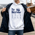 Personlig The Dockfather Captain Multicolor Adult T-shirt Sweatshirt Hoodie med namn och titel Fars dag Födelsedagspresent till pappa farfar