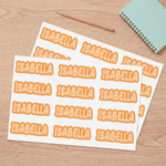 Personalised Multicolor Shadow Name Waterproof Stickers Labels School Supplies Back to School Birthday Gift for Kids Students