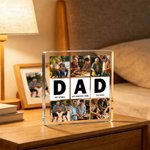 My Hero, My Protector, My Dad - Personalised 6-Photo Acrylic Collage Plaque Father's Day Gift