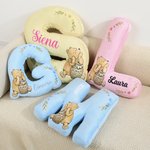 Personalized Cute Classic Winnie the Pooh Letter Pillow with Name Baby Room Decoration Birthday Gift for Kids Boys Girls