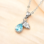 Personalised 1-4 Birthstones Leaf Initial Necklace Dainty Jewellery Daily Wear Anniversary Birthday Gift for Mom Grandma Woman