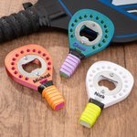 Abrebotellas de raqueta de pádel personalizado en 3D y multicolor con nombre Regalo de cumpleaños, día de juegos deportivos para los amantes del pádel