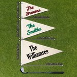 Personalized Multicolor Chenille Embroidery Family Surname Pennant Engagement Wedding Party Gift for Couples Newlyweds
