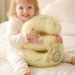 Personalized Cute Classic Winnie the Pooh Letter Pillow with Name Baby Room Decoration Birthday Gift for Kids Boys Girls