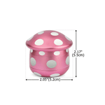 Personalized Mushroom Metal Herb Grinder with Name Mesh Sieve and Mini Scraper Daily Use Birthday Gift for Men Women