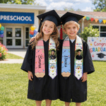 Fajín de Graduación Personalizado con Lápiz Multicolor y Foto con Nombre Año y Grado Regalo de Graduación Preescolar para Graduados Niños