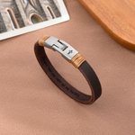 Bracelet en cuir personnalisé avec texte gravé - Cadeau d'anniversaire et de baptême pour hommes et femmes