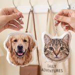 Personalised Funny Photo Design Keychain Bag Charm Daily Use Birthday Anniversary Gift for Family Friend  Pet Owner