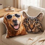 Personalized Cute Photo Soft Hand Warmer Throw Pillow Home Decor Daily Use Birthday Housewarming Gift for Pet Lovers Friends Family Couples