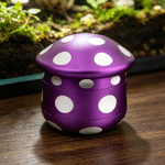 Personalized Mushroom Metal Herb Grinder with Name Mesh Sieve and Mini Scraper Daily Use Birthday Gift for Men Women