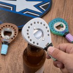 Abrebotellas de raqueta de pádel personalizado en 3D y multicolor con nombre Regalo de cumpleaños, día de juegos deportivos para los amantes del pádel
