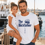 Personlig The Dockfather Captain Multicolor Adult T-shirt Sweatshirt Hoodie med namn och titel Fars dag Födelsedagspresent till pappa farfar