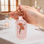 Personlig Elegant fødselsblomst Smykkeskrin i fløyel med navn Reisetilbehør Bursdagsbryllupsgave til kvinner Brudepiker