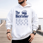 Personlig The Dockfather Captain Multicolor Adult T-shirt Sweatshirt Hoodie med namn och titel Fars dag Födelsedagspresent till pappa farfar