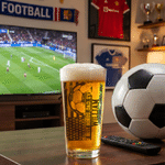 Personalised Soccer Baseball Ball Sport 16 oz Beer Glass with Name and Text Bar Party Use Game Day Birthday Gift for Soccer Softball Lover Dad