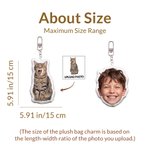 Personalised Funny Photo Design Keychain Bag Charm Daily Use Birthday Anniversary Gift for Family Friend  Pet Owner