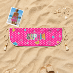 Personalized Colorful Graffiti Name Quick Dry Beach Towel Wrap Skirt Outdoor Activities Summer Travel Birthday Gift for Women Besties Friends