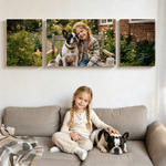 Personalised Minimalist Photos Set of 3 Wrapped Canvas Print Gallery Wall Display Home Decor Wedding Anniversary Gift for Family Friend