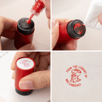 Personalised From the Library of Cute Animal Stamp with Box Daily Use Library Bookish Gift for Book Lover
