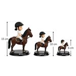 Figura 3D personalizada con foto montando a caballo y nombre adorable decoración de escritorio regalo de cumpleaños para amantes de los caballos