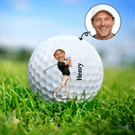 Personalized Photo Golf Ball with Name Golfer Accessories Training Competition Birthday Gift for Golf Player Lover
