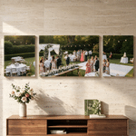 Personalised Minimalist Photos Set of 3 Wrapped Canvas Print Gallery Wall Display Home Decor Wedding Anniversary Gift for Family Friend