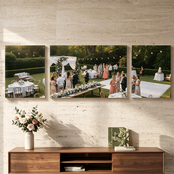 Personalised Minimalist Photos Set of 3 Wrapped Canvas Print Gallery Wall Display Home Decor Ship from USA Wedding Anniversary Gift for Family Friend