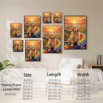 Personalised Rainbow Pet Photo Memorable Canvas Prints with Name and Date Birthday Gift for Pet Loss