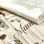 Couverture personnalisée avec nom photos et textes - Décoration de maison - Cadeau de fête des Mère et fête des Pères pour la famille