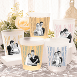 Personalized You & Me Photo Frosted Food-Grade Plastic Cup with Name and Text Set of 10 Wedding Gift for Bride Newlywed