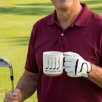 Henkilökohtainen paras isä Par Golf Club Design Elegantti keraaminen kahvimuki, jossa on perheen nimi Isänpäivä Syntymäpäivälahja isälle isoisälle isoisälle golfariille
