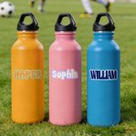 Personalized Multicolour Glitter Effect Name Waterproof Sticker Daily Use Back to School Birthday Gift for Kids